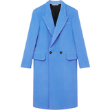 50 - Dame - Uldfrakker Stella McCartney Woman Long Double-Breasted Coat - Cornflower Blue