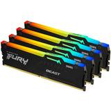 128 GB - DDR5 RAM Kingston Fury Beast RGB Black DDR5 5600MHz 4x32GB ECC (KF556C40BBAK4-128)