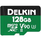 Delkin 128 GB Hukommelseskort & USB Stik Delkin microSD Power 2000x UHS-II V90 R300/W250 128GB Hukommelseskort