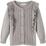 Overdele Name It Atelier Mini Long Sleeve Knitted Cardigan - Wet Weather
