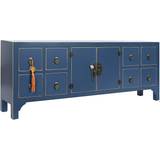 Guld TV-borde Dkd Home Decor furniture Blue Golden Fir MDF TV Bench