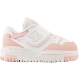18 Sneakers New Balance Kid's 550 Bungee Lace with Top Strap TD - White /Pink Haze