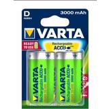 Genopladelige batterier d Varta Accu D 3000mAh 2-pack