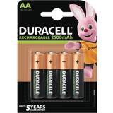 Batterier - Genopladelige standardbatterier - Sort Batterier & Opladere Duracell Rechargeable AA 4-pack