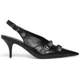 Balenciaga Dame Højhælede sko Balenciaga Cagole Slingback 70mm Pump Black Women's Lambskin