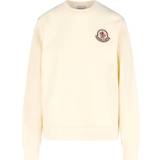 Moncler Dame Sweatere Moncler Womens White Logo-appliqué Cotton-blend Sweatshirt