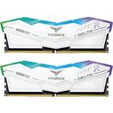 Blå - DDR5 RAM TeamGroup T-Force Delta RGB White DDR5 6000MHz 2x16GB ECC (FF4D532G6000HC38ADC01)