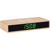 Atlanta alarm clock with wireless-ladefunktion bambusgehäuse 2603