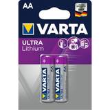 Grå Batterier & Opladere Varta Ultra Lithium AA 2-pack