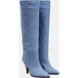 Blå Høje støvler Isabel Marant Ririo denim knee-high boots blue