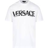 Versace T-shirts Versace 'Barocco' Logo T-Shirt White