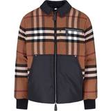 Burberry Sort Overtøj Burberry Exaggerated Check Down Jacket
