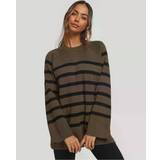Dame - Knapper Sweatere Object Oversized Pullover Brun