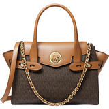 Michael Kors Brun Tasker Michael Kors Carmen small leather and logo belted handbag - Brown