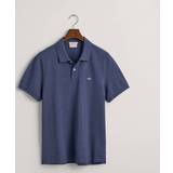 Gant Skjortekrave Overdele Gant Men Regular Fit Shield Piqué Polo Shirt Blue