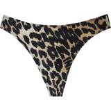 Ganni Dame Bikinitrusser Ganni Leopard-print bikini bottoms multicoloured