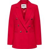 26 - 54 - Dame Overdele Only Fitted Blazer - Red/True Red