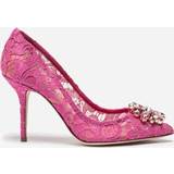 44 - Pink Højhælede sko Dolce & Gabbana Pump in Taormina lace with crystals