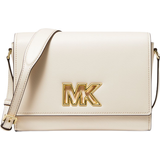 Michael Kors Beige Håndtasker Michael Kors Mimi Medium Leather Messenger Bag - Lt Cream