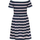 Piger - XL Kjoler Tommy Hilfiger Kids' Smocked Stripe Dress - Cobalt Sapphire Fresh Pink Stripe striber