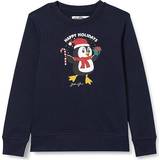 Lange ærmer Julesweaters Børnetøj Jack & Jones Junior Jortoon Sweat Crew Neck Christmas Sweater - Navy Blue Blazer