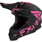 FXR Motorcykeludstyr FXR Crosshjelm Helium Race Div, Sort/Elec Pink