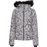 Hvid - Leopard Overtøj Dare2B Women's Glamorize III Padded Ski Jacket - Black White Leopard Print