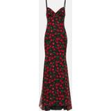 Lang - Silke Kjoler Dolce & Gabbana Long cherry-print chiffon dress