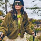 Free People Ballonærmer - Dame Overdele Free People Hit The Slopes Sherpa Jacket Movement Army Women's