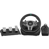 Indbygget batteri - PC Rat & Racercontroller PXN V9 Set with steering wheel, pedals and gearshift lever