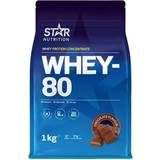 Pulver - Zink Proteinpulver Star Nutrition Whey-80 Chocolate 1kg
