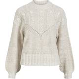 Dame - Knapper Sweatere Object Nova Stella Sweater - Humus