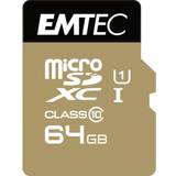 Emtec U1 Hukommelseskort Emtec Elite Gold MicroSDXC Class 10 UHS-I U1 85/20MB/s 64GB