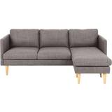 Brun chaiselong sofa AC Nordic Milly 2-Pers. Sofa