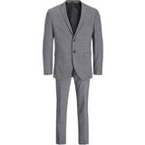 Jack & Jones Grå Jakkesæt Jack & Jones Solaris Super Slim Fit Suit - Grey/Light Grey Melange