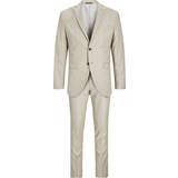 Grå - Polyester Jakkesæt Jack & Jones Solaris Super Slim Fit Suit - Grey/Pure Cashmere