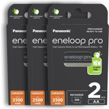 Panasonic Batterier - Genopladelige standardbatterier Batterier & Opladere Panasonic Eneloop Pro AA Compatible 2-pack