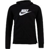 L Hoodies Nike Girl's Sportwear Pullover Hoodie - Black/White
