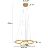 Guld - Sten Loftlamper Steinhauer LED-hængelampe Ringlux 3 lyskilder Pendel