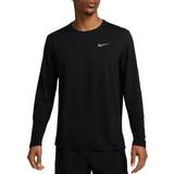 Nike Sort Overdele Nike Men's Miler Dri-FIT UV Long-Sleeve Running Top - Black