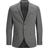 58 - Polyester Overdele Jack & Jones Solaris Super Slim Fit Blazer - Grey/Light Grey Melange
