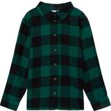 Piger - Ternede Overdele Name It Kid's Checked Overshirt - Rain Forest