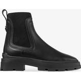 36 ½ - Stilethæl Støvler Jimmy Choo Womens Black Veronique Leather Heeled Ankle Boots