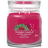 Yankee Candle Rød Lysestager, Lys & Dufte Yankee Candle Winterberry Signature Medium Fresh & Clean Scented Candle