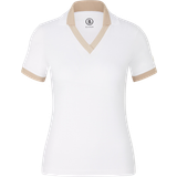 Bogner Trykknapper Tøj Bogner SPORT Luma Functional polo shirt for women White/beige 10/L
