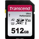 512 GB - SDXC Hukommelseskort Transcend 340S Ultra Performance SDXC Class 10 UHS-I U3 V30 A2 160/90MB/s 512GB