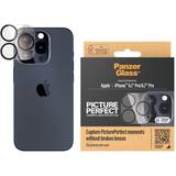 PanzerGlass iPhone 15 Pro 15 Pro Max PicturePerfect Kamerabeskyttelse Gennemsigtig Sort