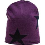 Molo Sort Tilbehør Molo Colder Star Beanie Purple/Black, Unisex, Tøj, hatte og kasketter, Lilla/Sort, 1-3