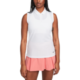 Polyester - Skjortekrave Toppe Nike Dri-FIT Victory Sleeveless Golf Polo Shirt Women's - White/Black