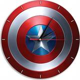 Ure Marvel Captain America Shield Analogt Captain America Vægur